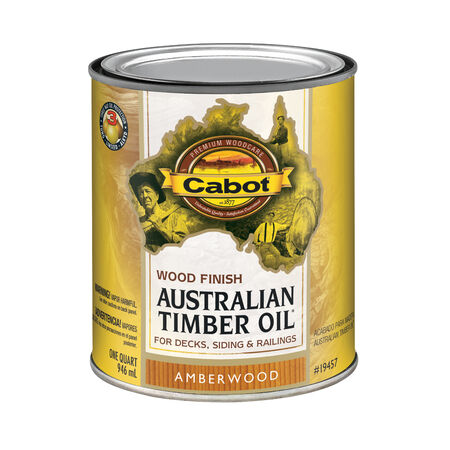 Cabot Transparent 19457 Amberwood Oil-Based Natural Oil/Waterborne Hybrid Australian Timber Oil
