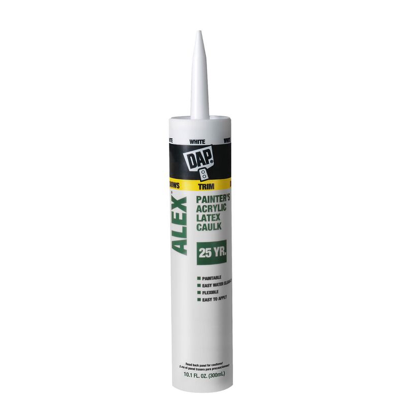 DAP Latex Caulk White 10.1 oz. Stine Home + Yard The DAP Latex Caulk White 10.1 oz. Stine Home + Yard The
