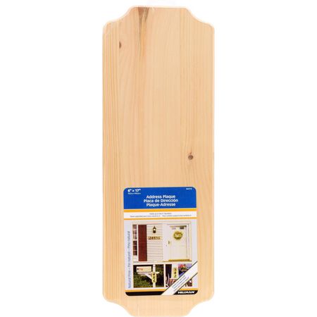HILLMAN Natural Wood Rectangle Address Plate