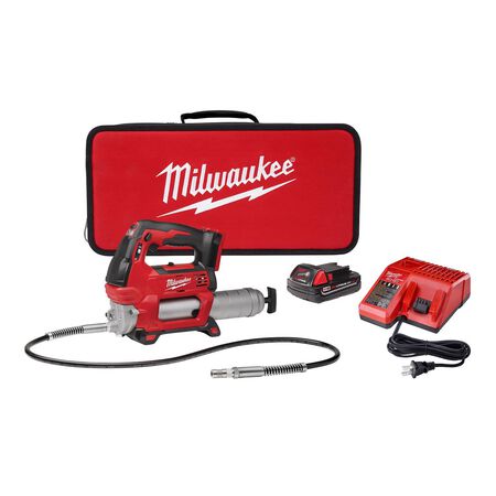 Milwaukee M18 Cordless Grease Gun Kit Kit (Battery & Charger) 14 oz.