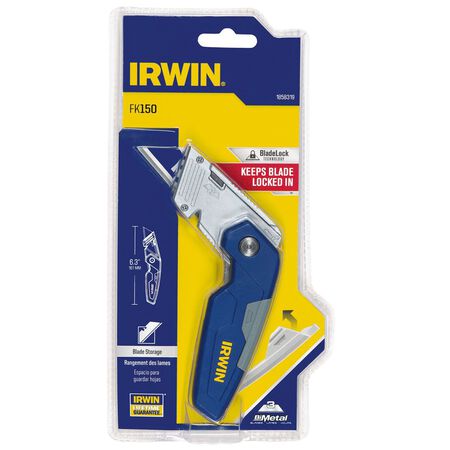 Irwin FK150 Folding 6.3 in. L Utility Knife Blue