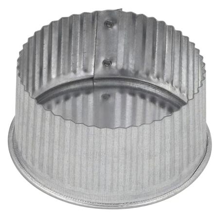 Imperial 3 in. D Galvanized Steel Crimped Pipe End Cap