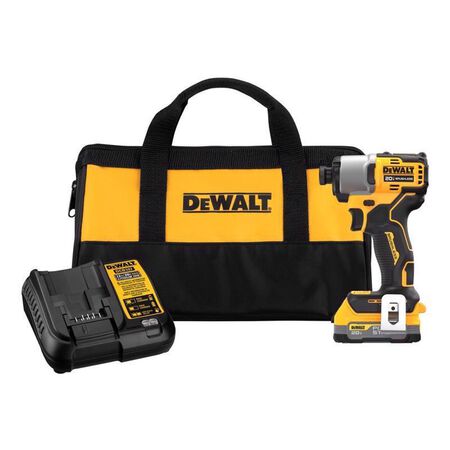 DEWALT 20V MAX with POWERSTACK 1/4 in. Cordless Brushless Impact Driver Kit (Battery & Charger)