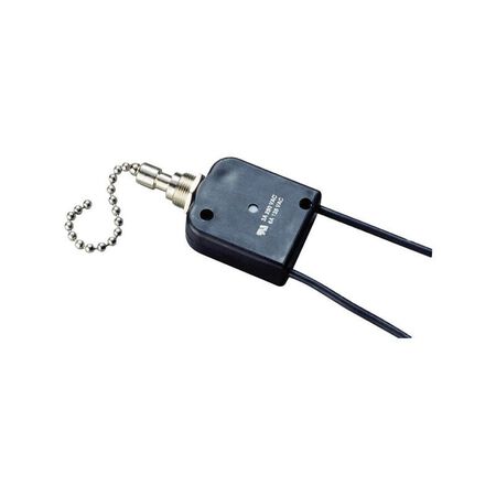Gardner Bender 6 amps Pull Chain Switch Black/Silver 1 pk