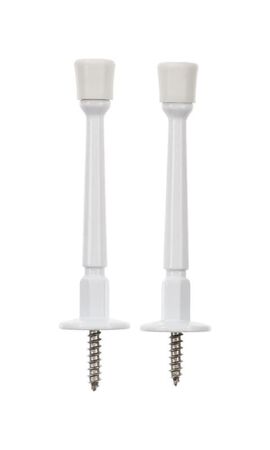 Ace 3 in. W Metal White Rigid Door Stop Mounts to door and wall 1.8 in.