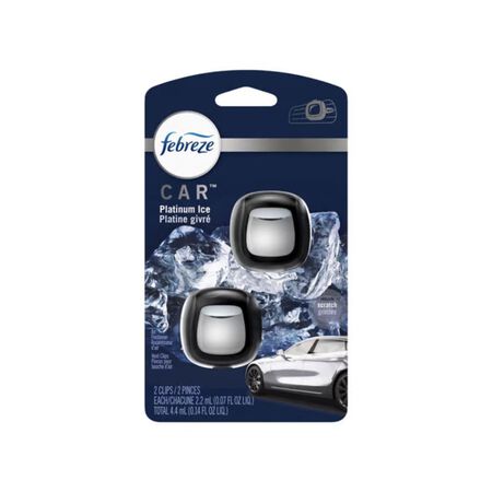 Febreze Car Platinum Ice Scent Vent Clip 0.07 oz. Liquid 2 Pack
