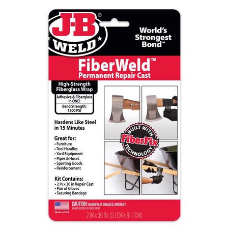 J-B Weld FiberWeld High Strength Epoxy Adhesive Black Permanent Fabric Adhesive 1 pc