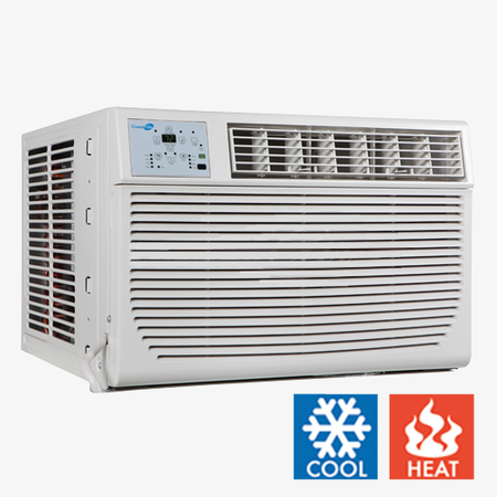 12,000-Btu Window Air Conditioner With Electric Heat