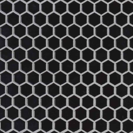 Retro Nero 1" Hexagon 6mm Glossy