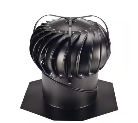 Vent Turbine Alum Blk 12"