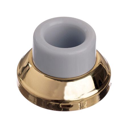 Ace 1-7/8 in. W Solid Brass Brass Yellow Wall Door Stop Mounts to door and wall 1/8 in.