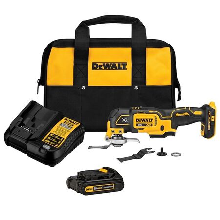 DEWALT XR 20-volt Max Cordless Brushless 3-speed 6 -Piece Oscillating Multi-Tool with Soft Case 1 -Batteries Included