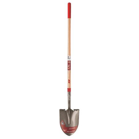 Ace 58 in. Steel Round Digging Shovel Wood Handle