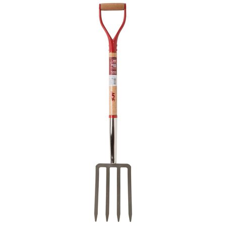 Ace 4 Tine Steel Spading Fork 30 in. Wood Handle