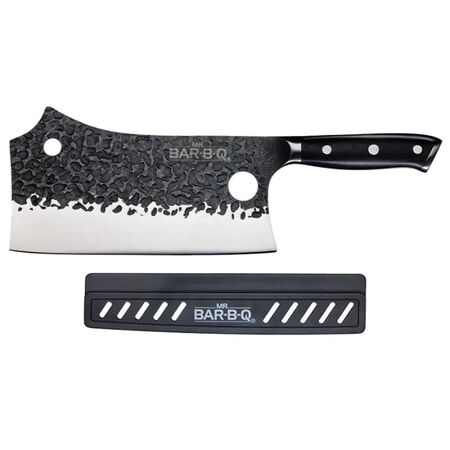 Mr. BAR-B-Q Griller's Cleaver Knife, HCS Blade, Wood Handle, 17.7 in OAL