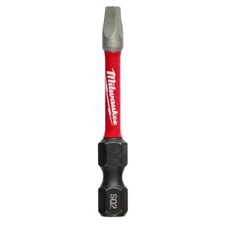 Milwaukee Shockwave Square Recess #2 X 2 in. L Impact Power Bit Steel 15 pc