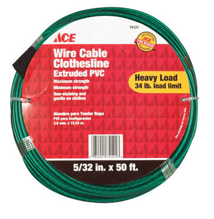 Ace 50 ft. L Green PVC Wire Cable Clothesline