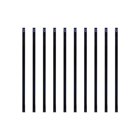 Rectangular Balusters – 32″ Long x 1″ Wide Black Galvanized Steel Balusters (10 pcs)
