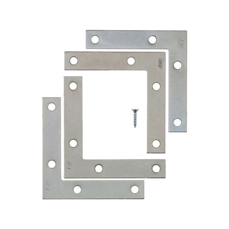 Ace 4 in. H X 4..75 in. W X 4 in. D Zinc Flat Corner Brace