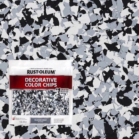 Rust-Oleum Indoor and Outdoor Glacier Gray Blend Decorative Color Chips 1 lb
