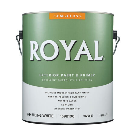 Royal Semi-Gloss High Hiding White Paint Exterior 1 gal