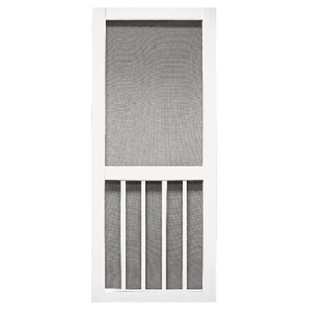 Precision 80 in. H X 32 in. W Magnolia White Vinyl/Wood Screen Door