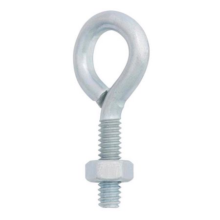 Hampton 1/4 in. X 2 in. L Zinc-Plated Steel Eyebolt Nut Included