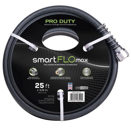 Ace SmartFLO 5/8 in. D X 25 ft. L Premium Grade Garden Hose Black