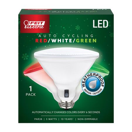 Feit PAR38 E26 (Medium) LED Bulb Color Changing 6 Watt Equivalence 1 pk