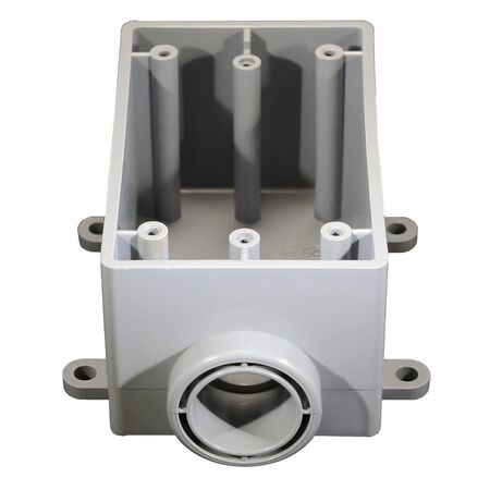 Cantex New and Old Work 22.5 cu in Rectangle PVC 1 gang Outlet Box Gray