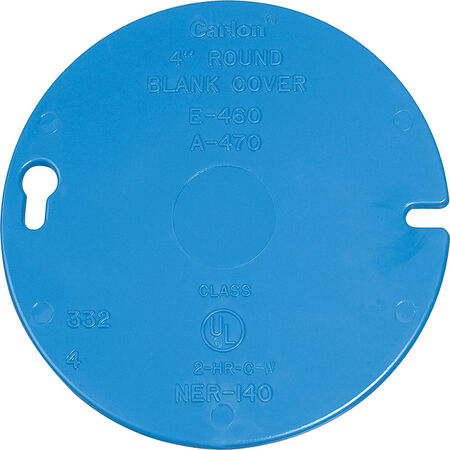 Carlon Round PVC 1 gang Flat Box Cover
