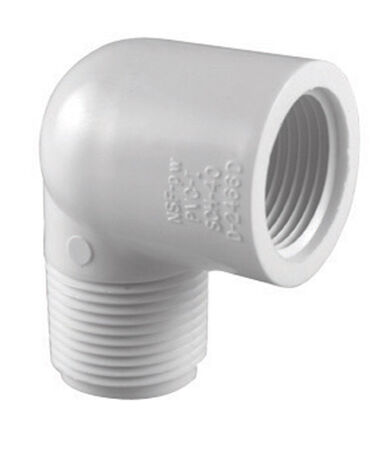 Charlotte Pipe Schedule 40 1/2 in. MPT X 1/2 in. D MPT PVC Street Elbow 1 pk
