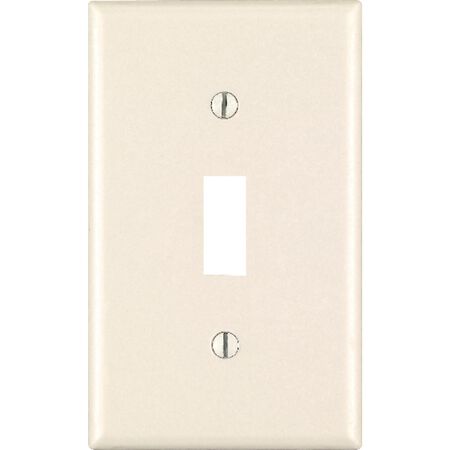 Leviton Almond 1 gang Plastic Toggle Wall Plate 1 pk