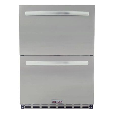 Blaze 23.5 in. 5.1 Cu. Ft. Outdoor Rated Stainless Steel Double Drawer Refrigerator