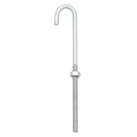 Hampton Small Zinc-Plated Silver Zinc 1 in. L J-Bolt 115 lb 1 pk