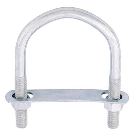 Hampton 3/8 in. X 3 in. W X 4-1/8 in. L Coarse Zinc-Plated Steel U-Bolt