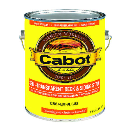 Cabot Semi-Transparent Low VOC Semi-Transparent Tintable Neutral Base Stain and Sealer 1 gal