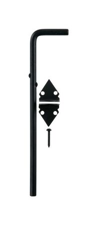 Ace Cane Bolt 12 in. x 1/2 in. Large For Double Doors on Utility Buildings or Large Gates Black