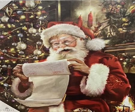 Cypress Home Wall Decor,LED Canvas Wall Decor, Santa