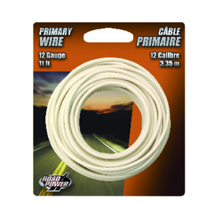 Coleman Cable 11 ft. Stranded 12 Ga. Primary Wire White