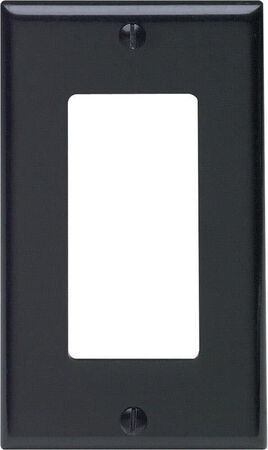 Leviton Decora Black 1 gang Thermoset Plastic Decorator Wall Plate 1 pk