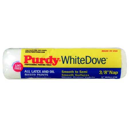 Purdy White Dove Woven Dralon Fabric 9 in. W X 3/8 in. Paint Roller Cover 1 pk