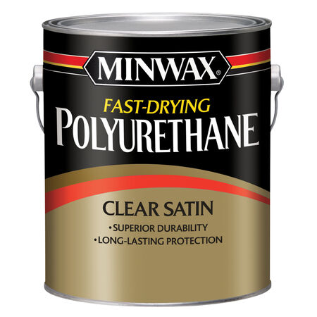 Minwax Fast-Drying Polyurethane Satin Clear Oil-Based Fast-Drying Polyurethane 1 gal