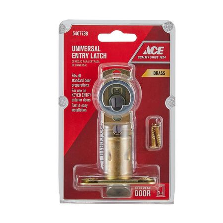 Ace Bright Brass Steel Entry Latch 1 pk