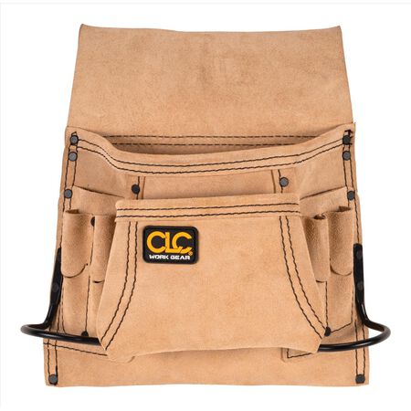 CLC 3 in. W X 12.5 in. H Suede Nail and Tool Pocket Apron 8 pocket Tan 1 pc