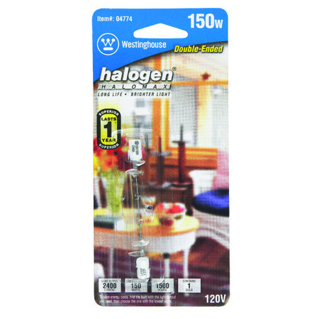 Westinghouse 150 W T3 Double-Ended Halogen Bulb 2,600 lm White 1 pk