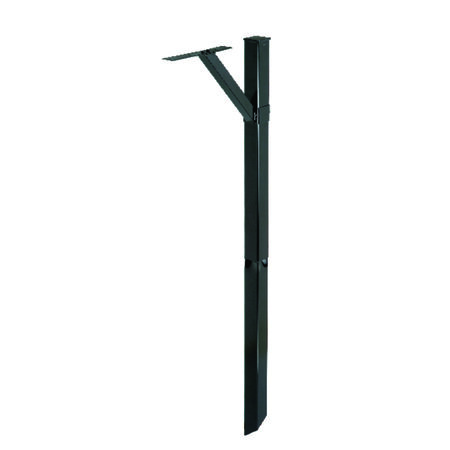 Gibraltar Mailboxes 59.9 in. Powder Coated Black Steel Mailbox Post