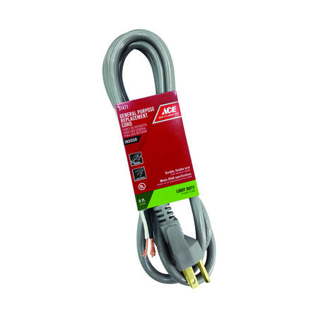 Ace 16/3 SJTW 125 V 9 ft. L Appliance Cord