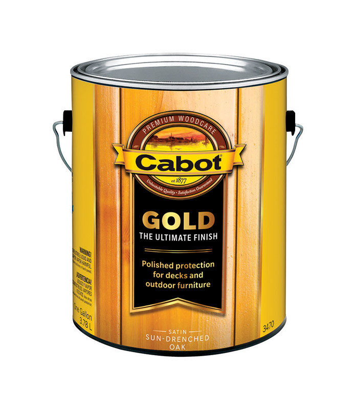 Cabot Gold Satin 3470 SunDrenched Oak Deck Varnish 1 gal. Stine Home