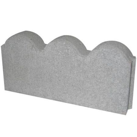 Edging Lawn Scallop 12" Straight Pewter